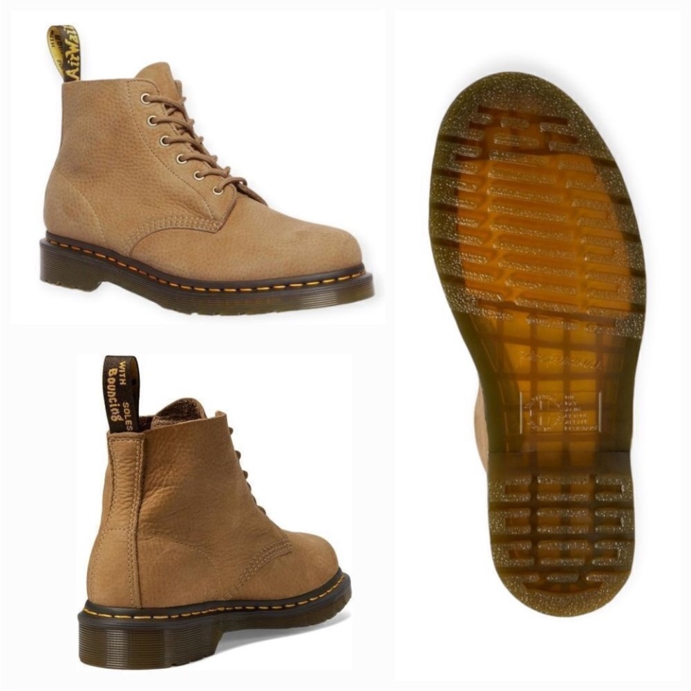Dr. Martens 101 Tumbled Nubuck Leather Ankle Boots Women's Size 8 NEW - Picture 3 of 16